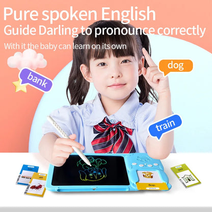 Talking Flash Cards LCD Writing Tablet Board Pad Toy Learning Education Preschool Montessori Speech Therapy Autism Toys for Kid